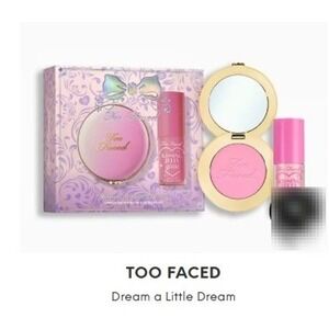 Too Faced Dream A Little Dream Blush and Lip Gloss Set Candy Clouds Pink Sherbet